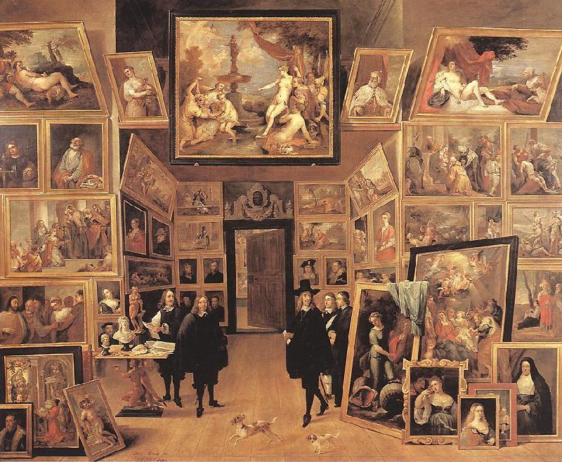 TENIERS, David the Younger Archduke Leopold Wilhelm in his Gallery fyjg Sweden oil painting art